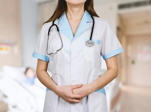 a nurse in her uniform